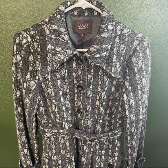 BO.BO gray white button pea coat size P - Picture 3 of 6